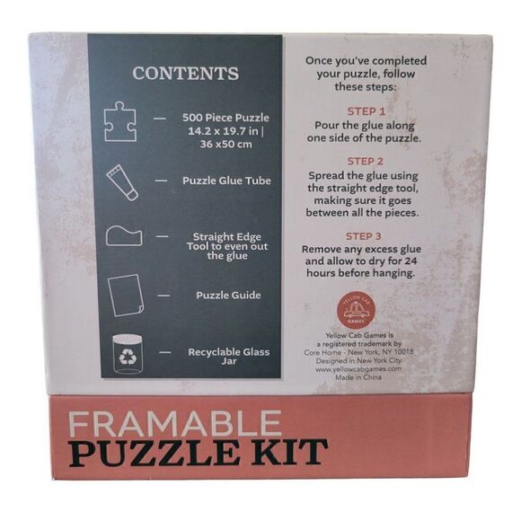 Yellow Cab Games Frameable Puzzle Kit - Artwork Puzzle (500 Piece) - Picture 4 of 7